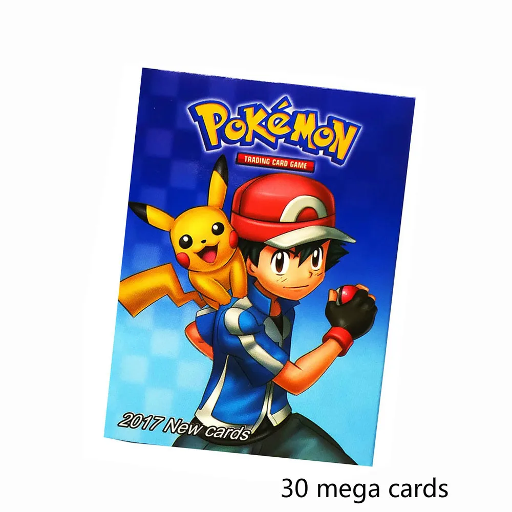 Takara Tomy Сияющий Покемон карты TCG Мега GX экс энергетический тренажер игрушки для детей энергетическая битва торговая карточная игра флэш-карта - Цвет: 30pcsTWO