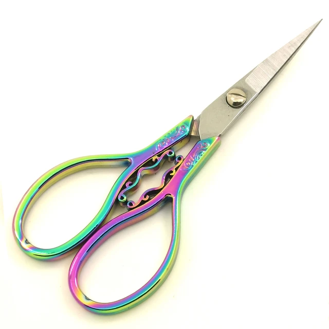 Wholesale Stainless Steel Antique Small Scissors Exquisite Craft Scissors Sewing Supplies and Accessories Cross Stitch Scissors Colorful