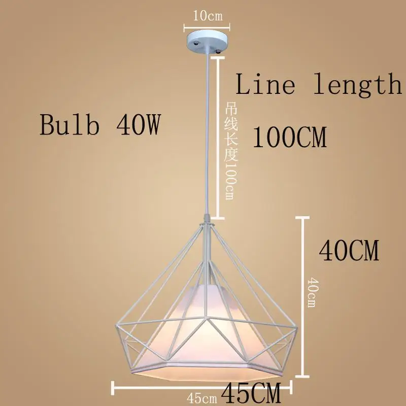 DIY AC 85 V-260 V винтажная Скандинавская железная люстра несколько регулируемых Ретро подвесных ламп Лофт классический декоративный светильник освещение - Испускаемый цвет: Синий