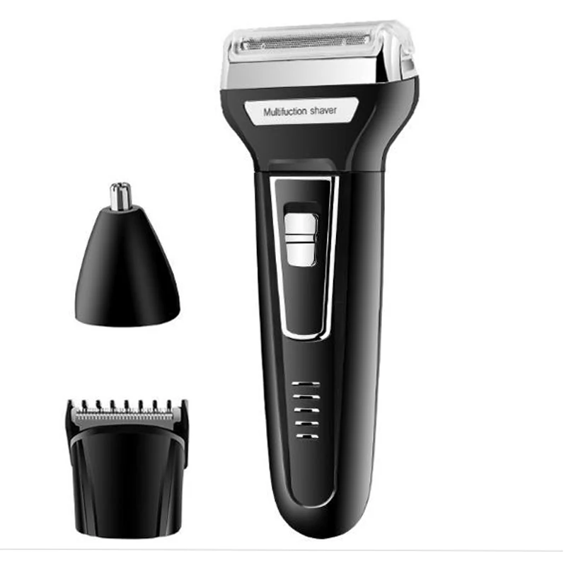 Kemei KM-6558 возвратно-поступательная двойная режущая головка многофункциональная электробритва три в одном Стрижка волос в носу