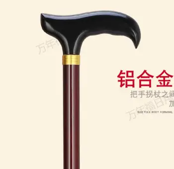 

High grade wooden leisure crutches Pointed black handle Wholesale of elderly crutches manufacturers
