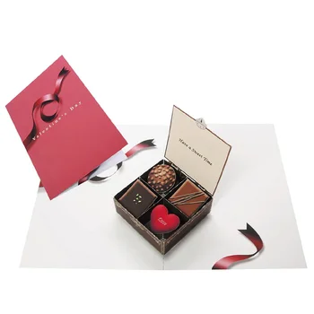 

DIY Pop-up Card Chocolate-box,Handmade 3D Anniversary Greeting Card Paper Model,Postcard Invitation Papercraft,Craft Gift ER-109
