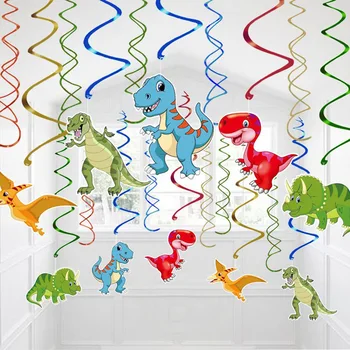 

5PCS/pack Spiral New Party Decoration Birthday Decorations For Home Baby Shower Children's day Birthday Party Dinosaur Spiral