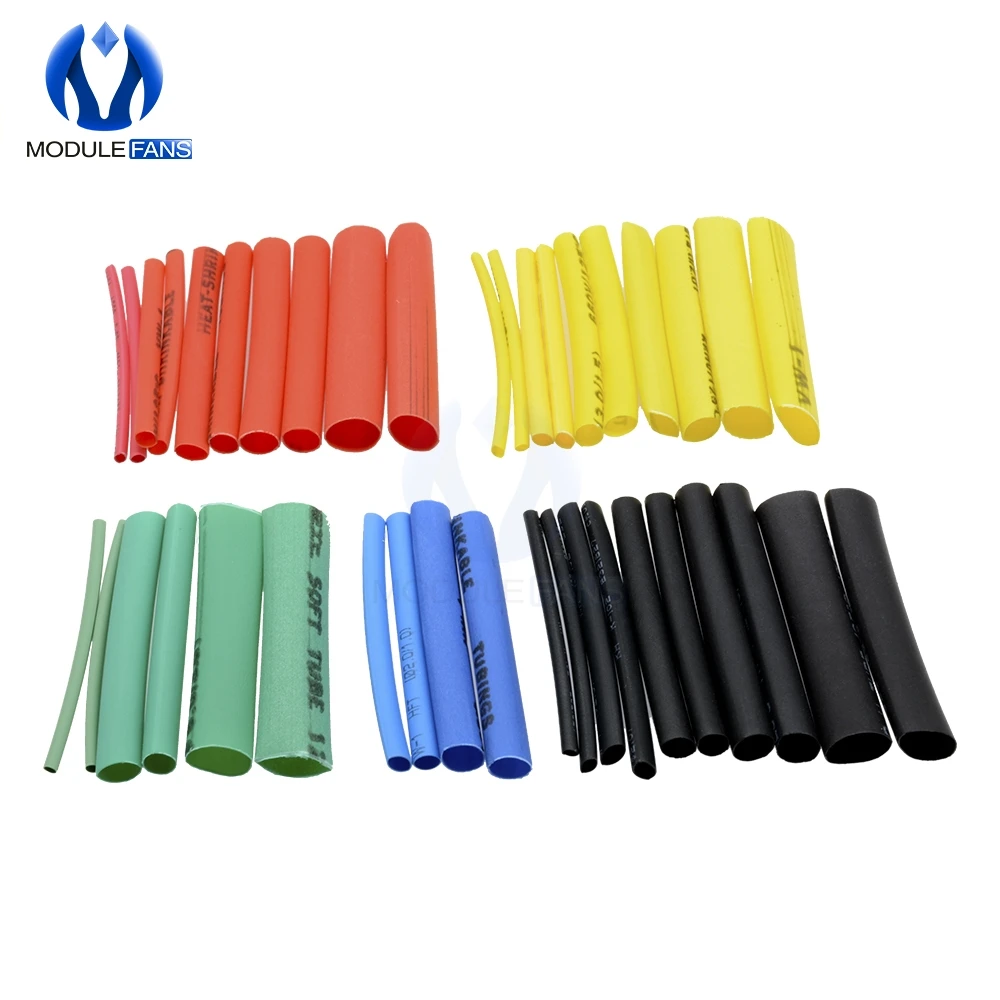 164PCS 328Pcs 530PCS Car Electrical Cable Tube kits Heat Shrink Tube Tubing Wrap Sleeve Assorted 8 Sizes Mixed Color heat shrink tubing