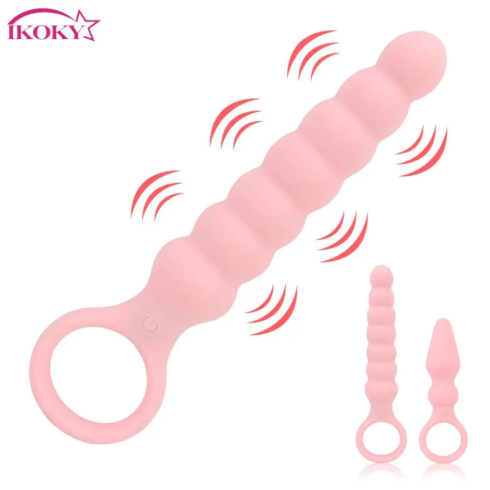 

Butt Plug Anal Plug Massager Prostate Stimulator Pull Ring Anal Beads Vibrator 10 Frequency Waterproof Sex Toy for Women Men