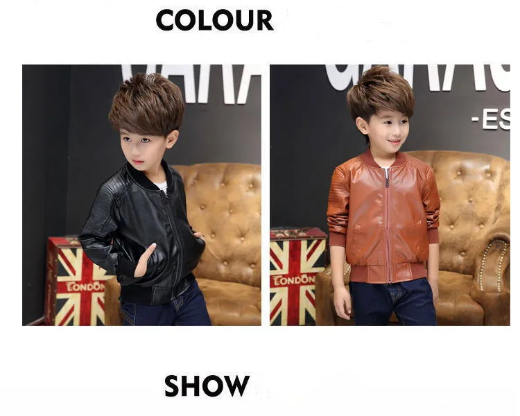 navy wool coat New Arrived Boys Coats Autumn Winter Fashion Korean Children's Plus Velvet Warming Cotton PU Leather Jacket For 1-11Y Kids Hot best wool coats