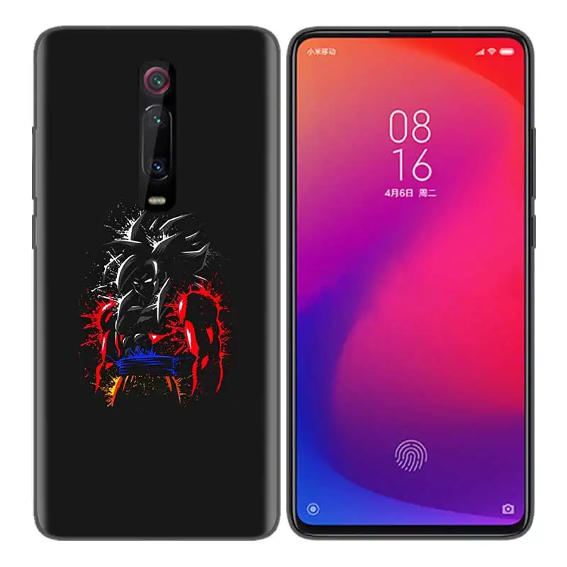 Зеленый Черный мягкий силиконовый чехол-сумка для Xiaomi mi 9T CC9 Red mi 4 4X5 6 6A 7 7A Note Plus K20 Pro F1 Tampa Fall DRAGON BALL Z Su - Цвет: Зеленый