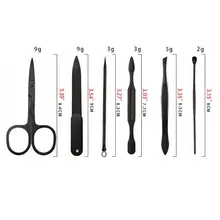 15In1 Manicure Nail Clipper Set Stainless Steel Professional Scissors Ear Pick Tweezers Pedicure Grooming Kit Portable With Case