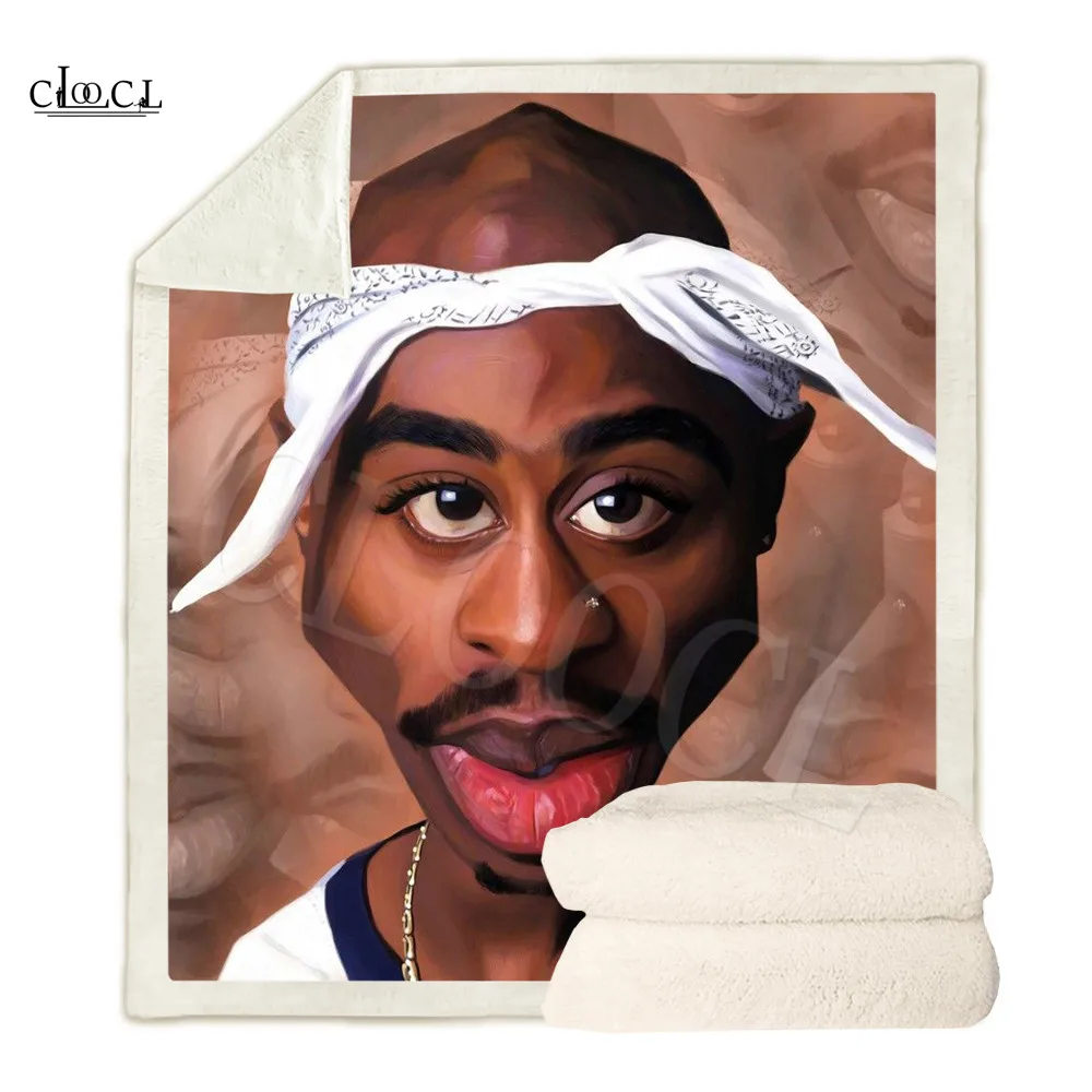 Tupac 2Pac детское плюшевое покрывало для взрослых теплое с 3D принтом забавное аниме