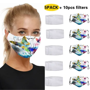 

5pc Universal Dust-proof And Mog-washable Ma$k For Adults In Europe And America Caovers For Face Healthcare Set Topmask Health