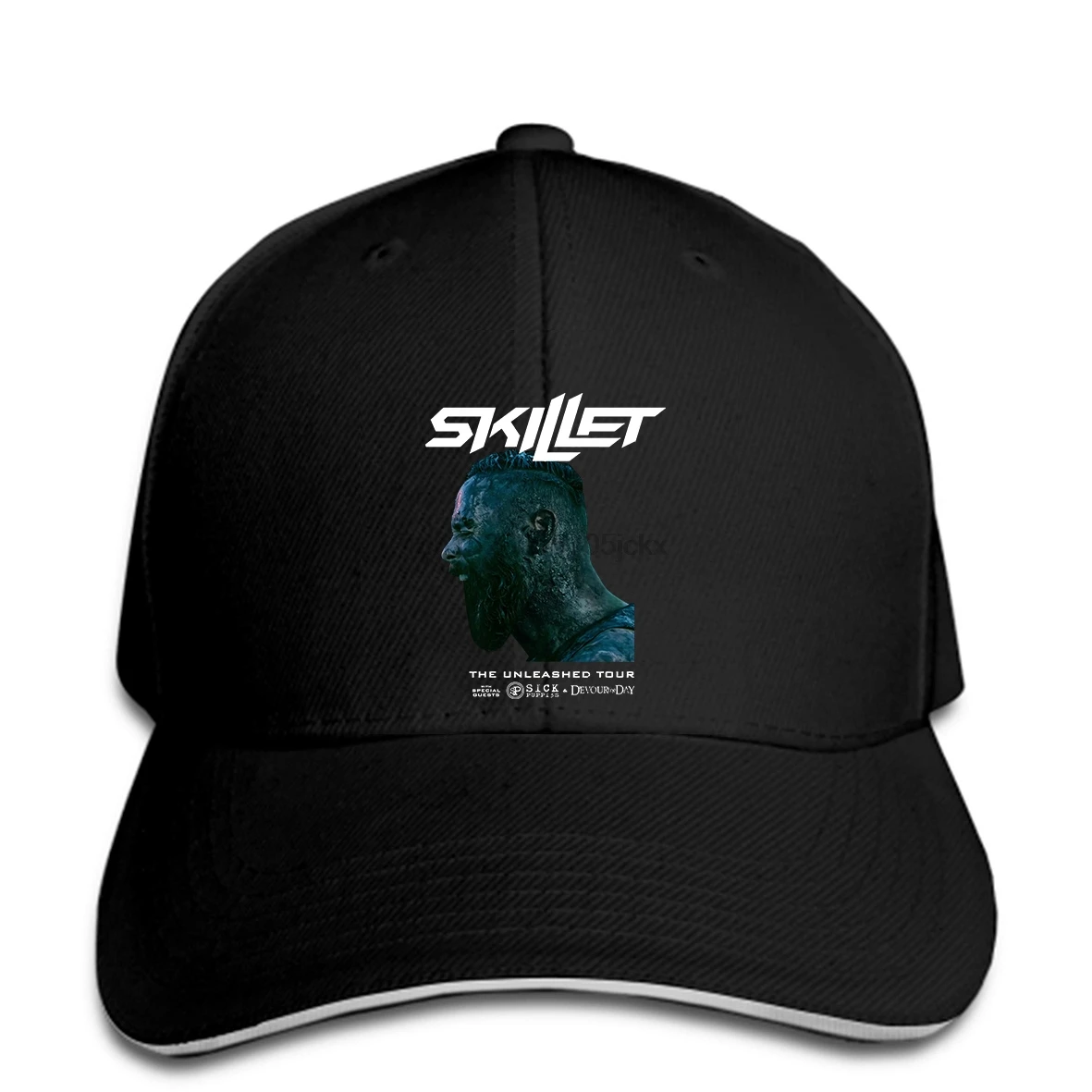 Бейсбольная кепка Skillet Band, 2 стороны, новинка, мужская бейсбольная кепка, Кепка snapback, остроконечная