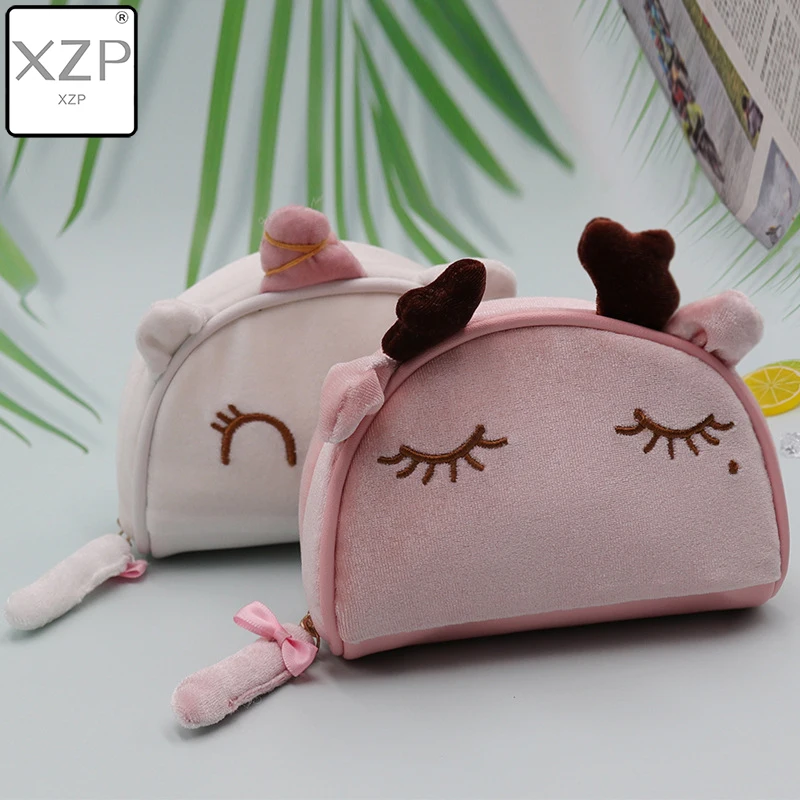 XZP плюшевая косметичка чехол с единорогом для детей девочек женщин органайзер