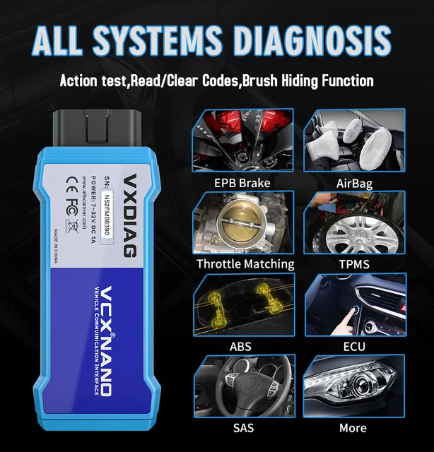 VXDIAG VCX NANO For GM/Opel OBD2 Code Scanner auto Diagnostic tools for GDS2 ECU programming Car diagnosis For Chevrolet/Buick 2
