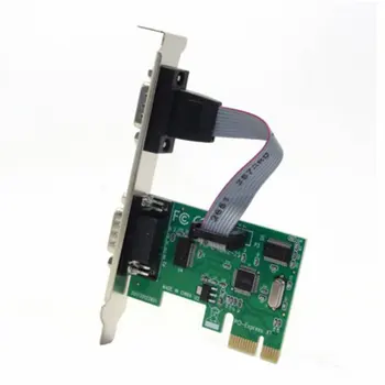 

Pcie Dual Serial Expansion Card Chip 2 Port Industrial Db9 Com Rs232 Converter Adapter Controller For Desktop Pc