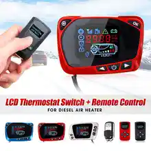 Для 5kw/8kw автомобильного обогревателя 12/24V воздушный дизельный Обогреватель стояночный отопитель ЖК-дисплей термостат Дисплей выключатель и пульт дистанционного управления автомобильные аксессуары