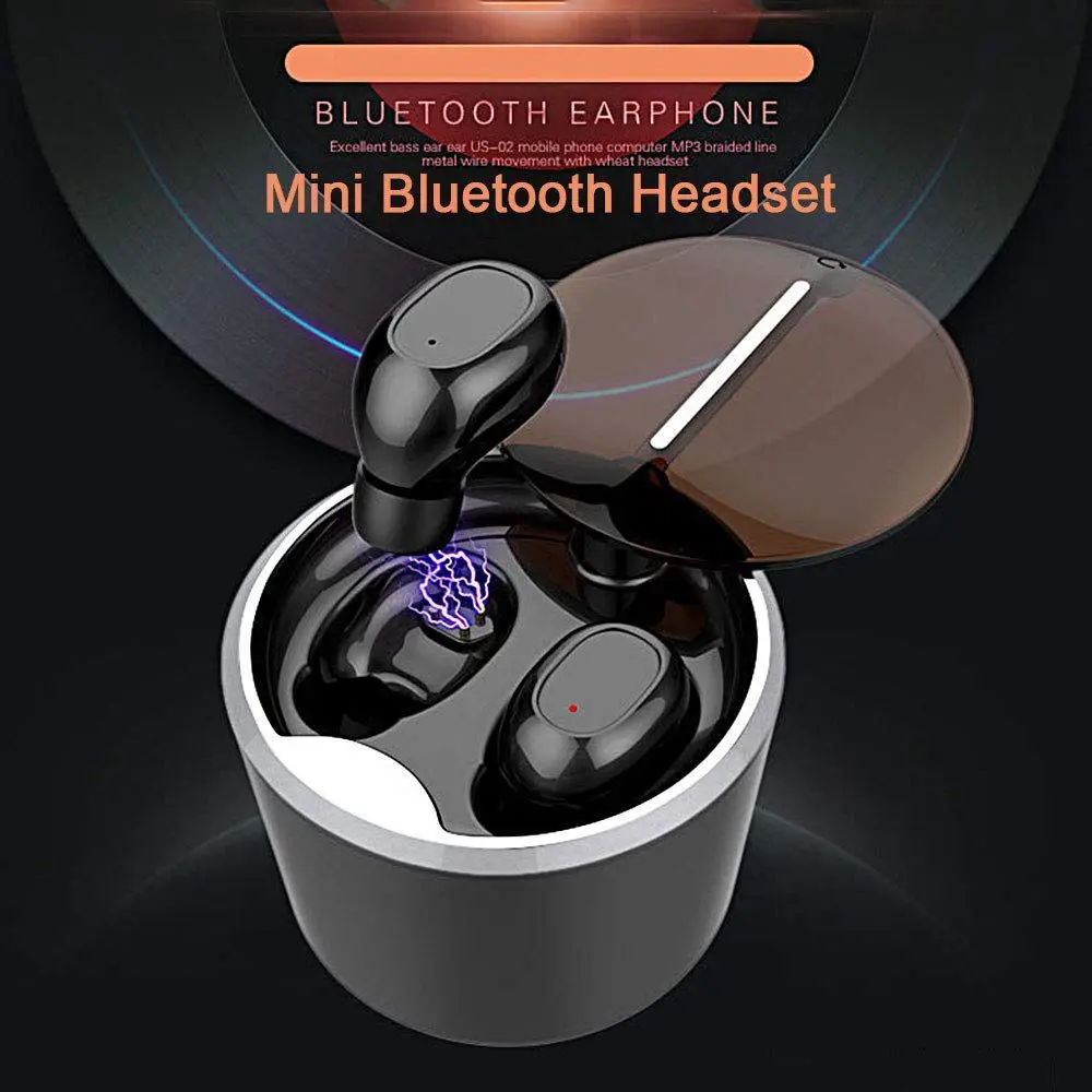 2 в 1, беспроводные Bluetooth наушники, мини-динамик, набор V4.1, настоящие беспроводные стерео HIFI наушники, гарнитура с сенсорным управлением, водонепроницаемая w