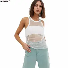 Цельный женский сексуальный топ для йоги без рукавов, Женская Повседневная футболка в американском стиле, большой сетчатый открытый спортивный жилет, топ для бега и спортзала
