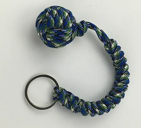 Blue camouflage Открытый безопасности защиты черная обезьяна кулак стальной мяч для девушки подшипник самообороны строп ключ выживания - Цвет: Blue camouflage