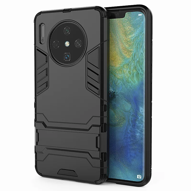 black Huawei Гибридный противоударный защитный чехол для телефона для Коврики 30 20 20X Lite; размеры 9 и 10 P30 P20 Pro 6X Honor 9X V20 10 20 20i 8A Play3 Y9 Y7 Y6 - Цвет: black