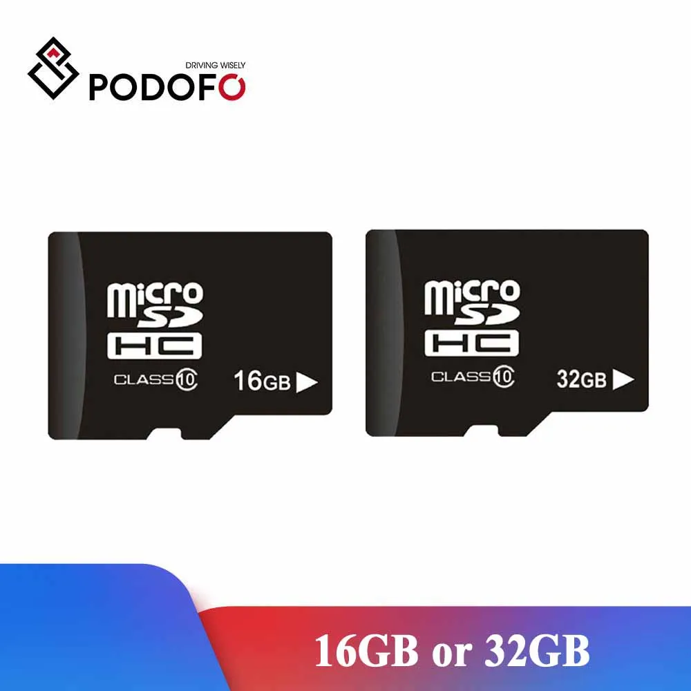 Podofo микро SD карты памяти 16 32 ГБ класс 10 флеш карта Micro Microsdhc TF для автомобиля DVR GT300 DASH CAM|video recorder for car|video