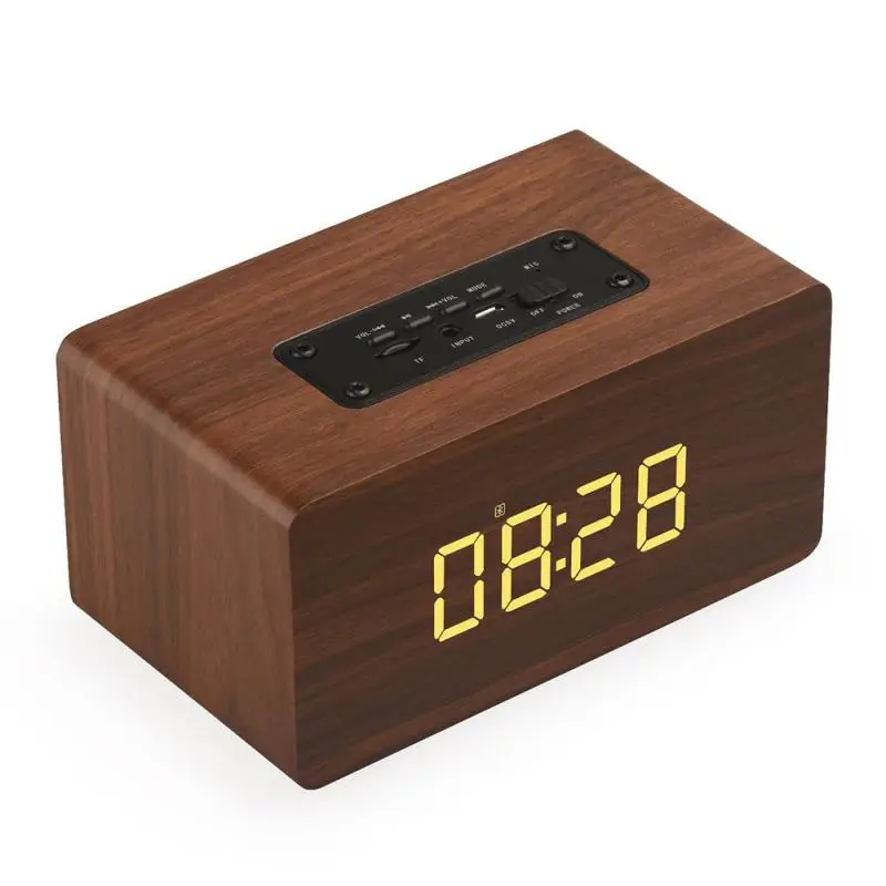 Динамик s Ретро светодиодный цифровой будильник A4.2 Bluetooth динамик стерео HiFi сабвуфер - Цвет: 1