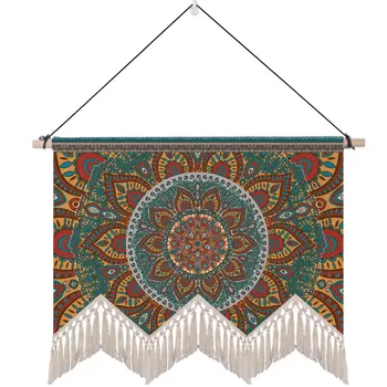 

Nordic Colorful Tapestry Vintage Art Bohemian Custom Tassel Wall Tapestry Geometry Bedroom Wohnzimmer Deko Room Decor DE50GT