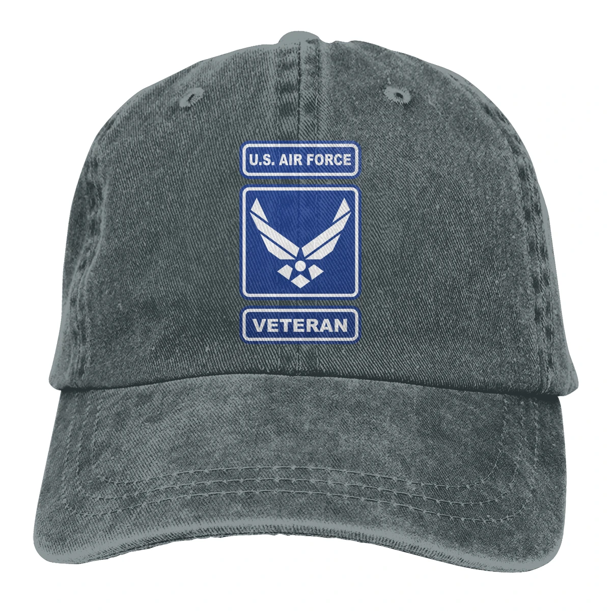 Ветеран ВВС США Casquette Deep Heather унисекс Мужские и женские деним Strapback бейсболка Регулируемая шляпа для гольфа