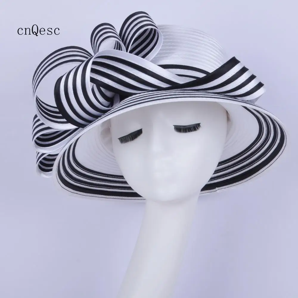 Женское атласное платье в морском стиле Белое и черное свадебное Дерби Кентукки