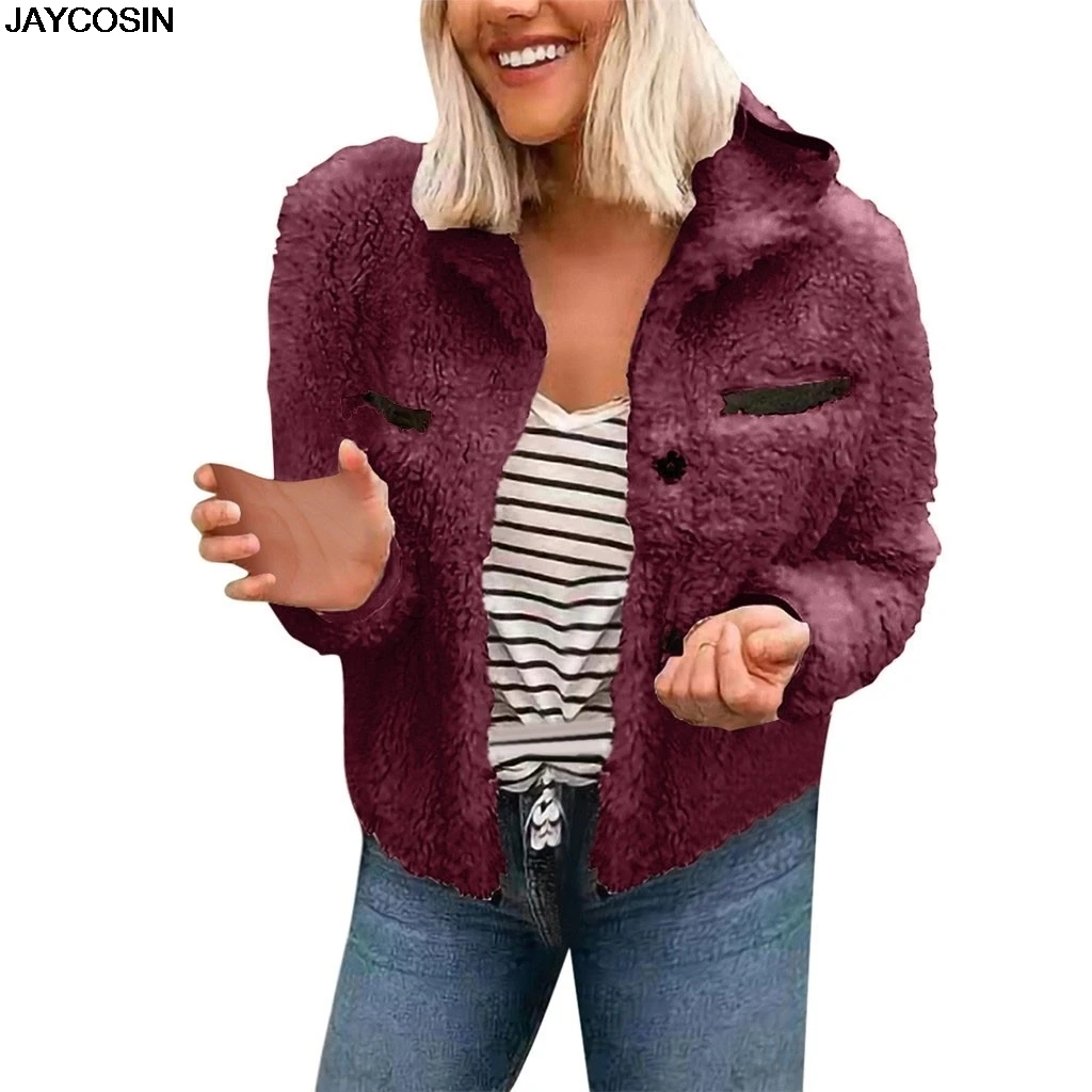 

JAYCOSIN Faux Fur Coat Women 2019 Autumn Winter Warm Soft Zipper Fur Jacket Female Plush Overcoat Casual Outerwear hot sale 9902