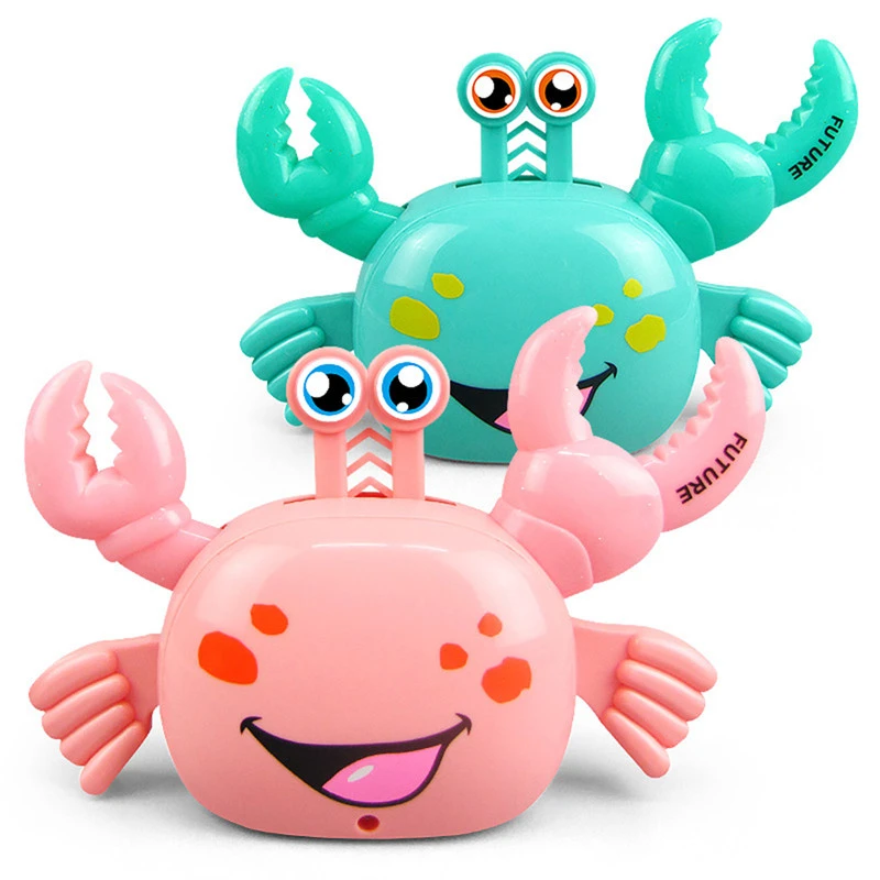 漫画電気カニロボットのled音楽360度ウォーキング教育おかしいインタラクティブ玩具誕生日ギフト Electronic Pets Aliexpress