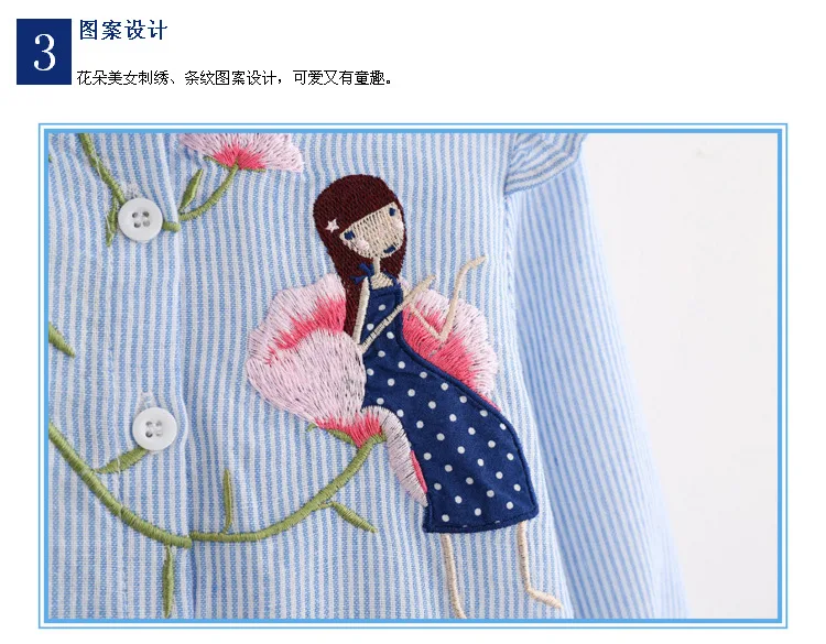 Детские рубашки г. Весенняя новая стильная детская полосатая блузка с длинными рукавами в Корейском стиле для девочек весна-осень