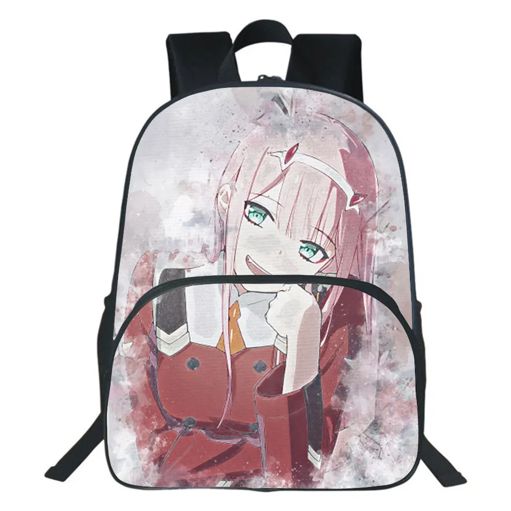 Darling In The FranXX Anime Kids Backpack Teens School Bags Bookbag Cartoon Travel Casual Mochilas 16 Inch.Support Custom