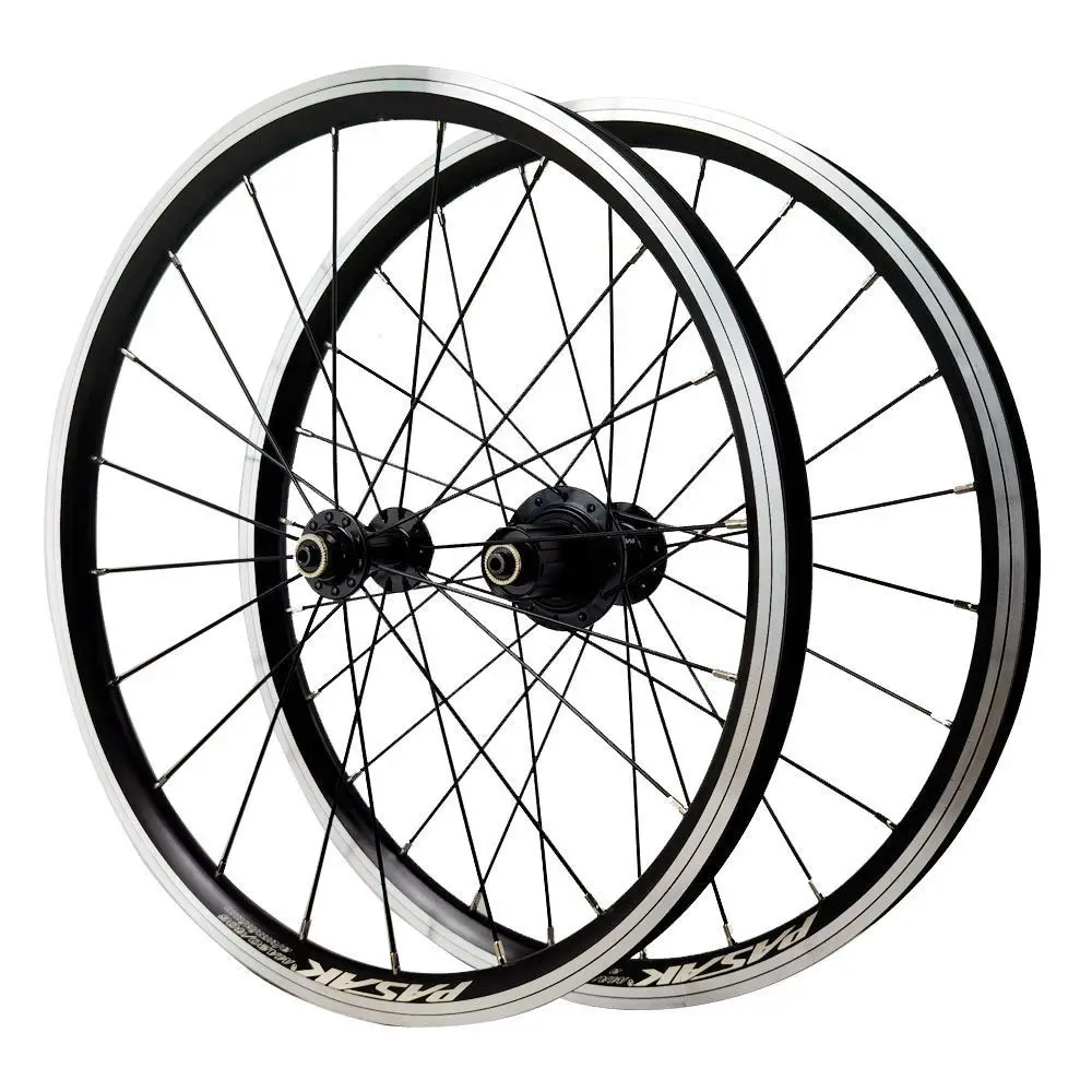 MTB折りたたみ自転車ホイールセット、20インチ、406 451タイヤ