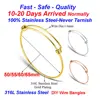 20pcs/lot DIY Charm Bangle Wholesale Genuine Stainless Steel Adjustable Wirl Bangles 4 Colors 50-65mm For Jewelry Making ► Photo 2/6