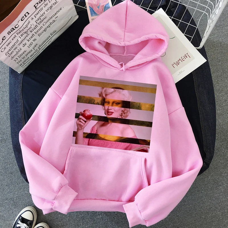 Mona Lisa забавные Harajuku эстетические толстовки для женщин гранж мультфильм 90s винтажные толстовки модные хип хоп Ullzang толстовка женская