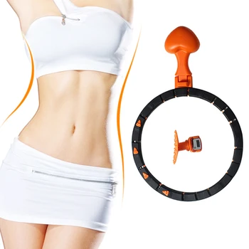 

Auto-Spin Hoop Smart Counting Loop with Adjustable Waistband Foldable Weight Hammer for Exercise can CSV