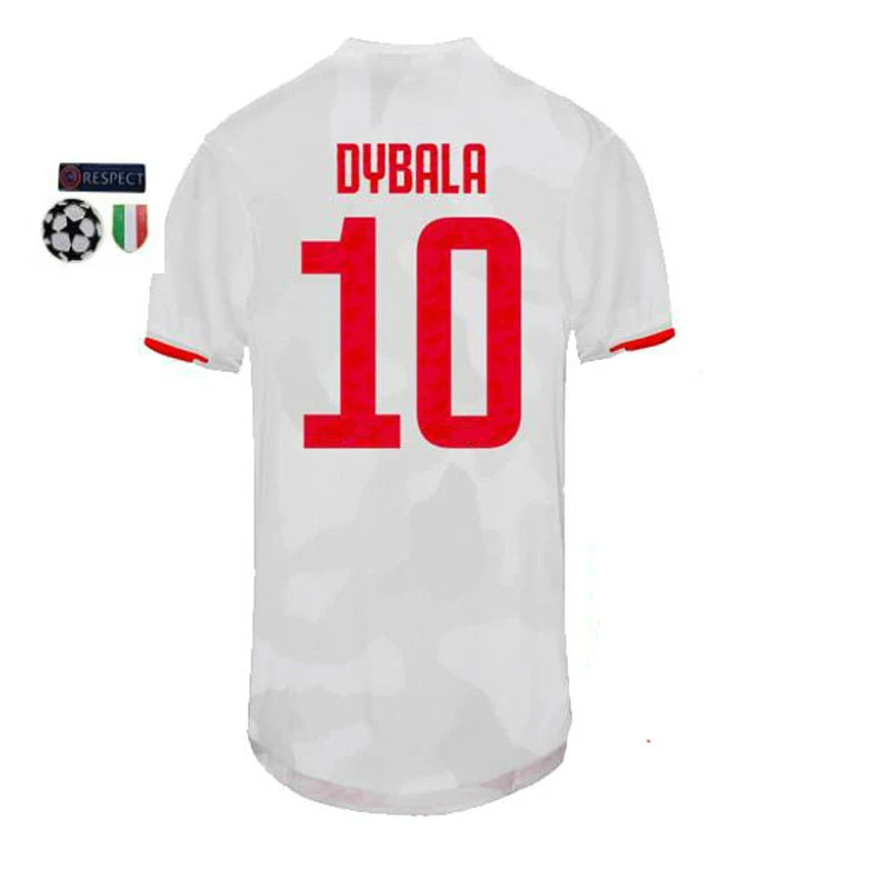 19 20 Новинка juve patch Футбольная Футболка DE LIGT Ronaldo home Out 3RD 10 DYBALA для взрослых, тренировочные ювентусы, футбольная рубашка - Цвет: shirt