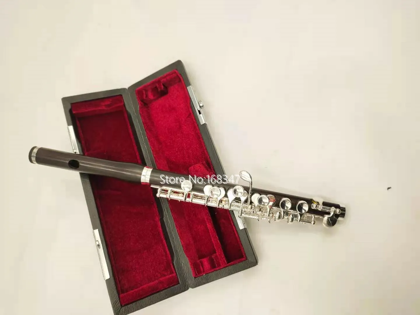 New Product PICCOLO 100% Ebony Wood C Key Sliver Plated Keys Professional Musical Instrument With Case