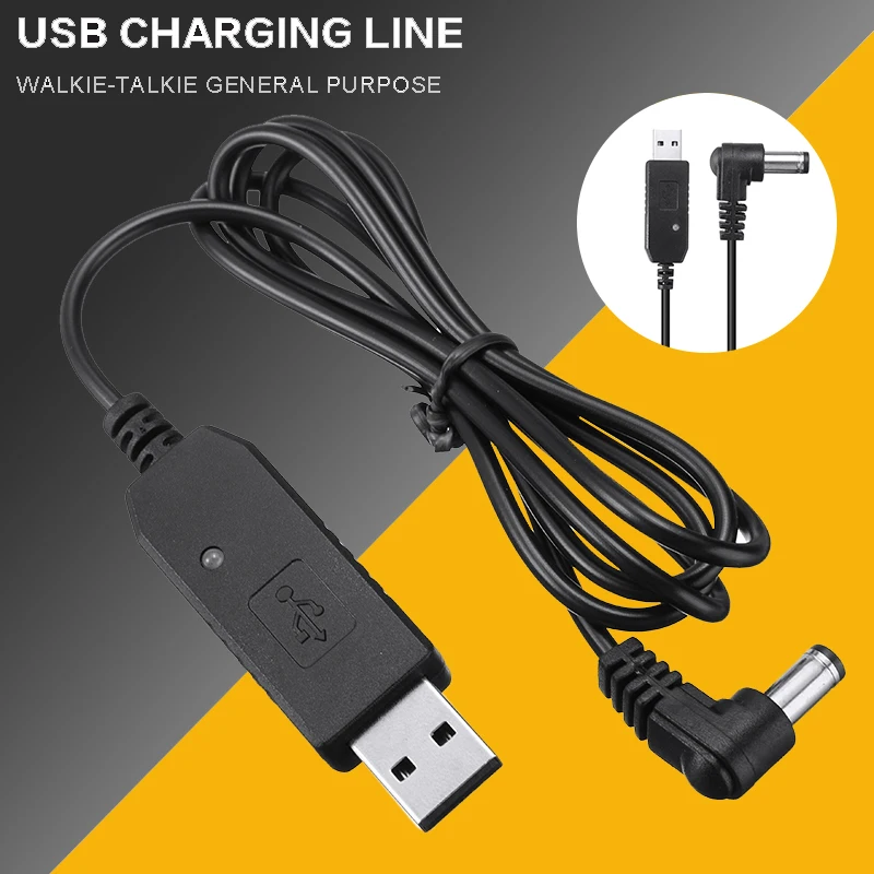 Walkie Talkie USB кабель напряжение Boost зарядный шнур для Baofeng UV5R UV82 BFF8HP UV82HP UV9R