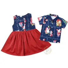 Рождественское красное платье для девочки преддошкольного возраста от 1 до 6 лет вечерние платья-пачки без рукавов с изображением Санта Клауса Рождественские костюмы для девочек