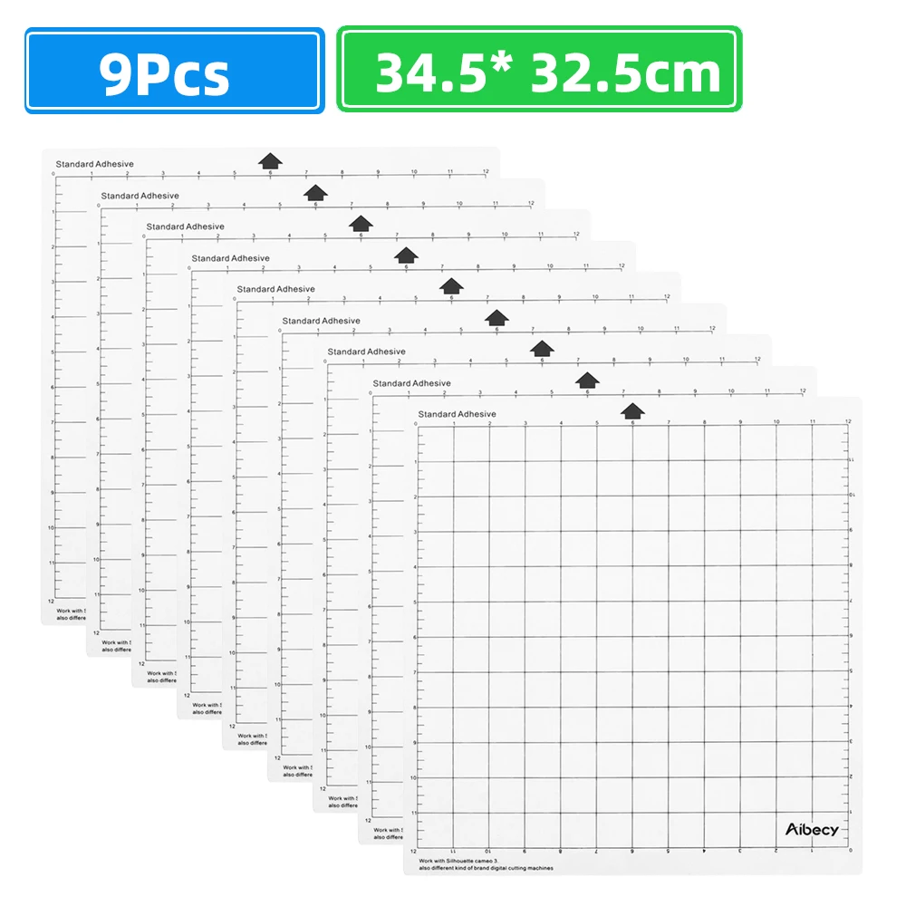 Mejores Ofertas Esterilla adhesiva de PP transparente, repuesto de 9 Uds., con medición de 12 pulgadas para máquina de plóter de Cameo y silueta pBQKMDwwV8M