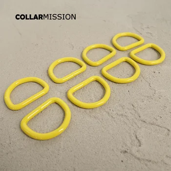 

20pcs/lot Metal Yellow D ring DIY for dog collar 25mm connection metal buckle DIY half ring belt buckle CDK25Y