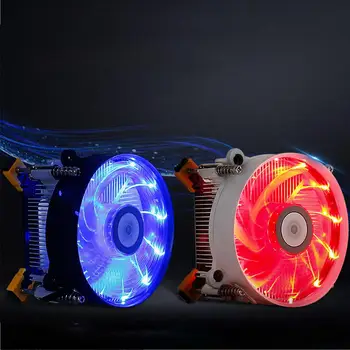 

Aluminum Super Silent CPU Cooling Fan LED Light PC Computer Cooler