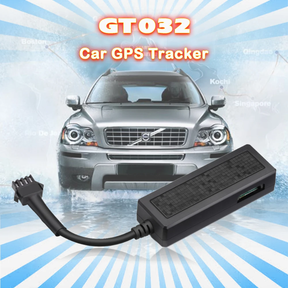 

Auto GPS Tracker GT032 with Overspeed/Low Power/Vibration Alarm Configuration Real-time Tracking Remote Control Cut-off Function