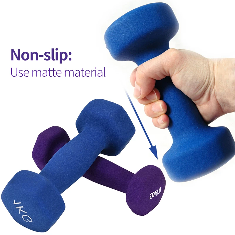 US $23.08 Set of 2 Fitness Dumbbell 05kg 1kg Non Slip Dumbbells Weight Set Neoprene Dumbbell Hand Weights Exercise Training Body Building