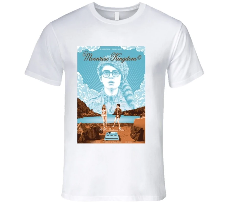 Moonrise Kingdom Wes Anderson Movie Poster New Penzance футболка с надписями по индивидуальному заказу |