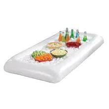 PVC Inflatable Salad Plate Bar Buffet Table Food Container Holder Food Beverage Cooler Ice Tray Dish Drink Plate