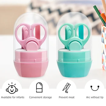 

4pcs/set Baby Nail Clipper Infant Health Care Kit Safety Finger Trimmer Scissors Daily Newborn Nail Shell Shear Manicure Kit