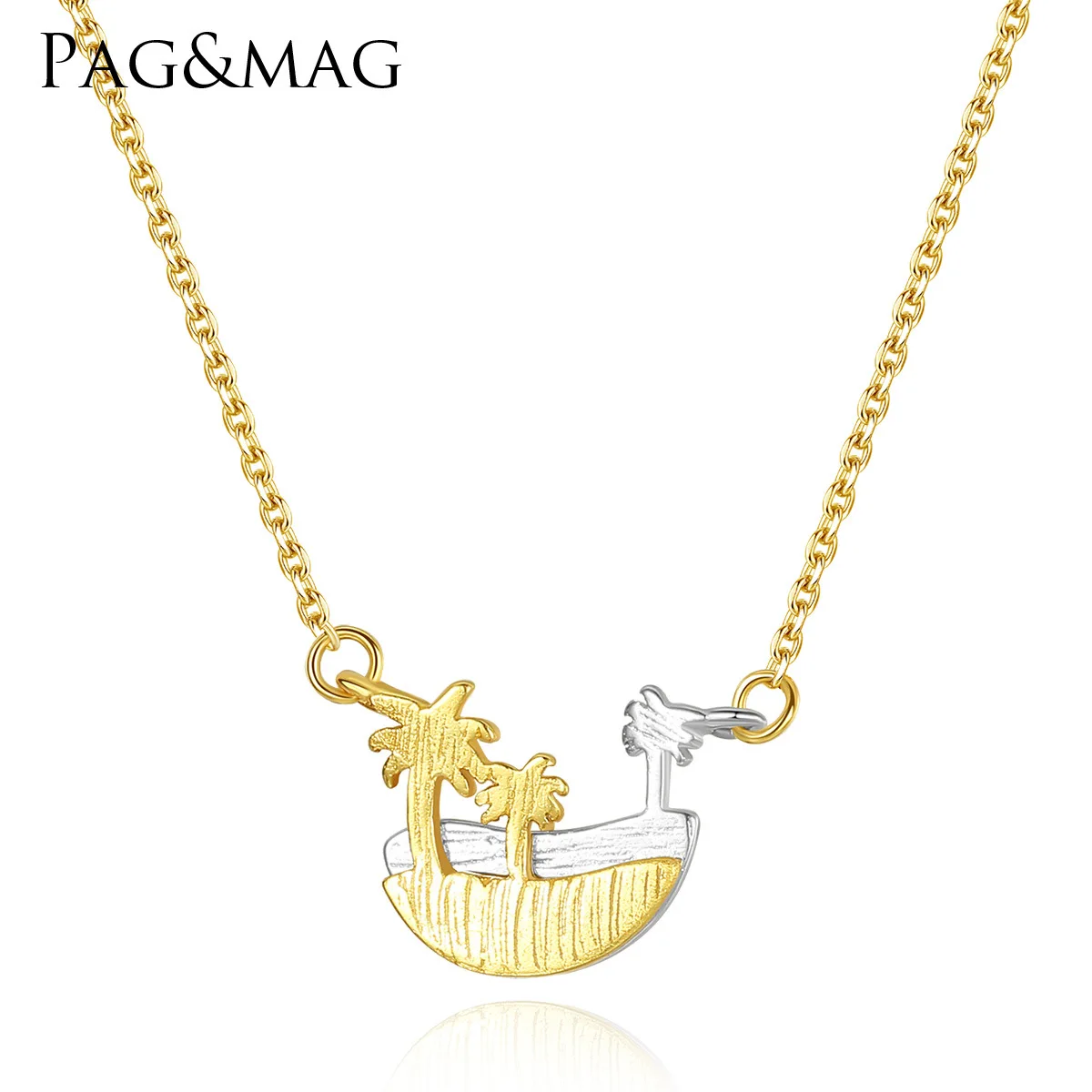 PAG & MAG S925 чистого серебра ожерелье корейский стиль новый творческий проволока