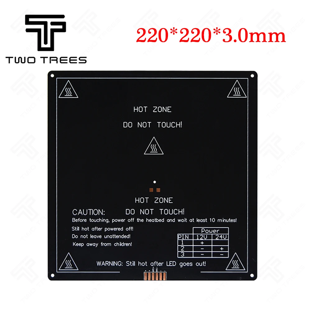 Алюминиевая Тепловая кровать MK3 12 В/24 В часть для Reprap Mendel Горячая кровать 3D Heatbed часть MK3-220* 220*3 мм алюминиевая пластина 3 мм интегрированная